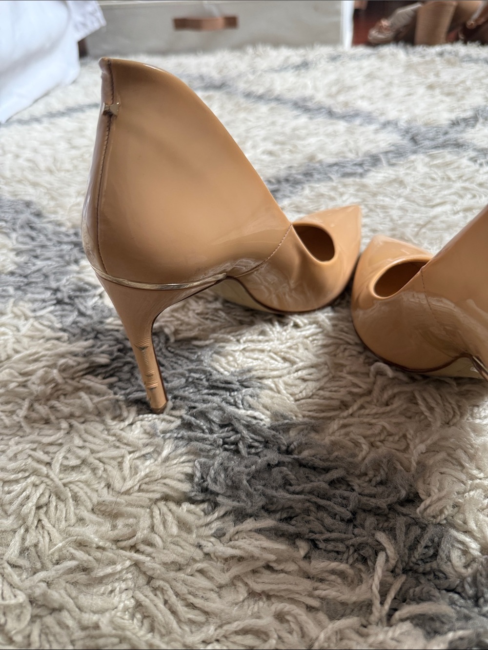 Ted Baker Nude Patent Pointed-Toe Stiletto Pumps - Picture 7 of 7
